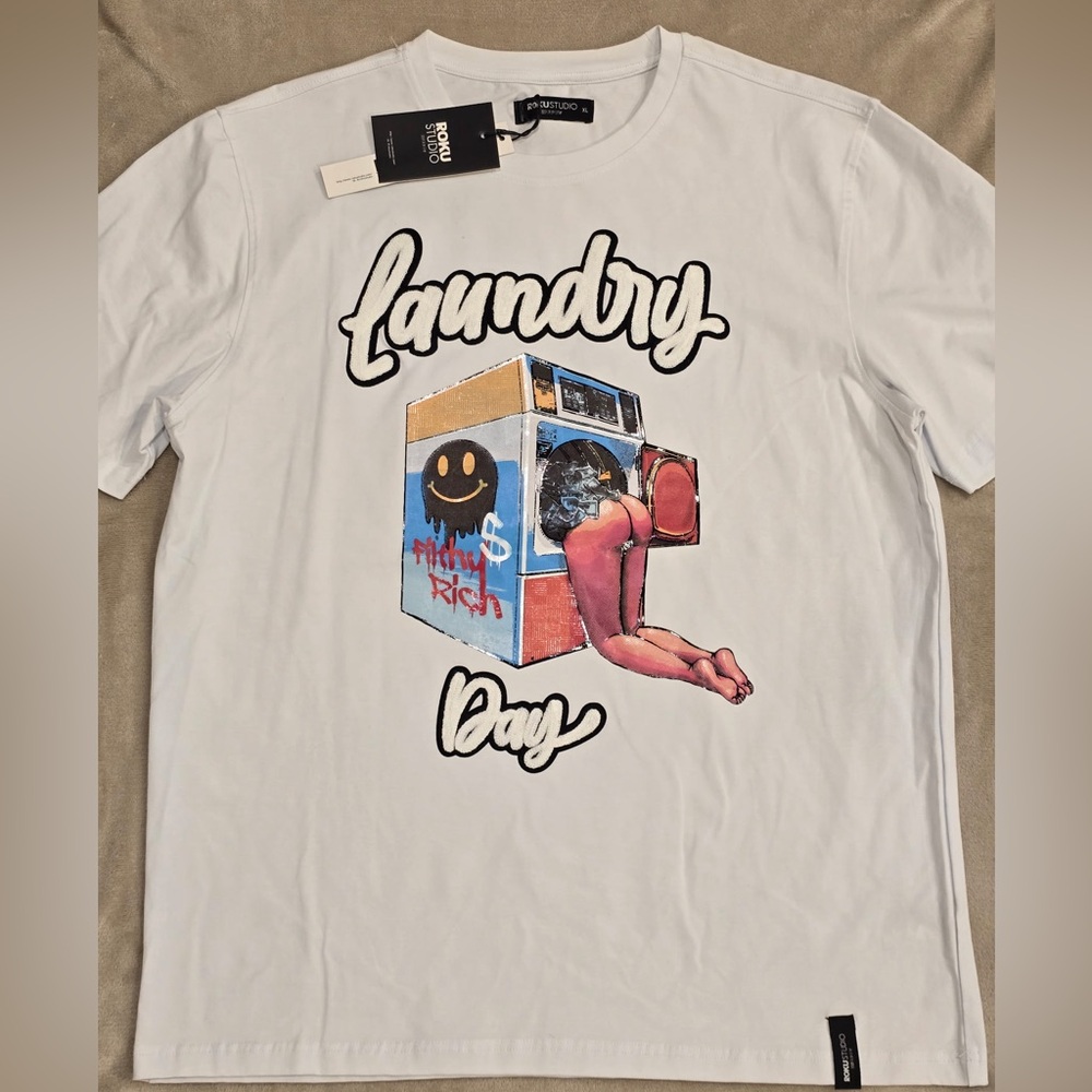 Roku Studio White Short Sleeve Premium Graphic Tee